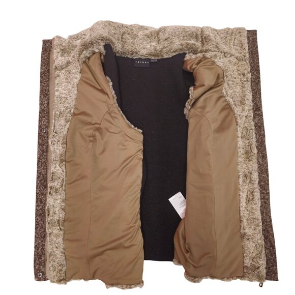 Tribal Faux Fur & Knit Vest | Womens Size XL - Picture 6 of 10